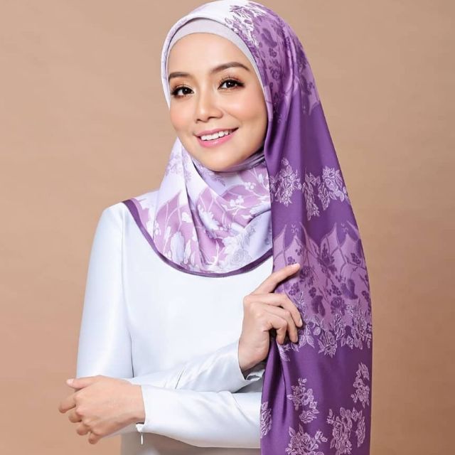 Tudung Bawal  Ariani  Inspired Square Fading Fleur Shopee 