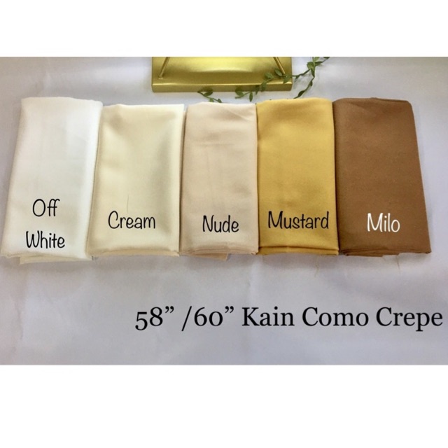 Kain Pasang Premium Como Crepe Bidang 58" [Harga utk 0.5meter]