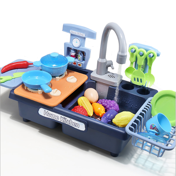 215 Kids Simulation 22 pcs Kitchen Sink Dish Wash Toy Set Permainan