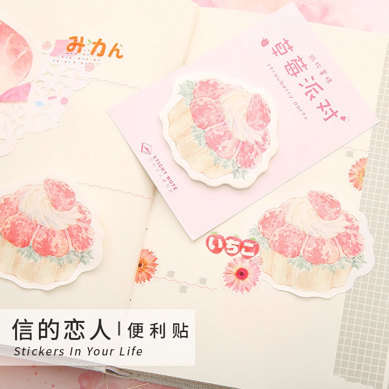 Strawberry Party Series Post It Notes Lovely Portable N Times