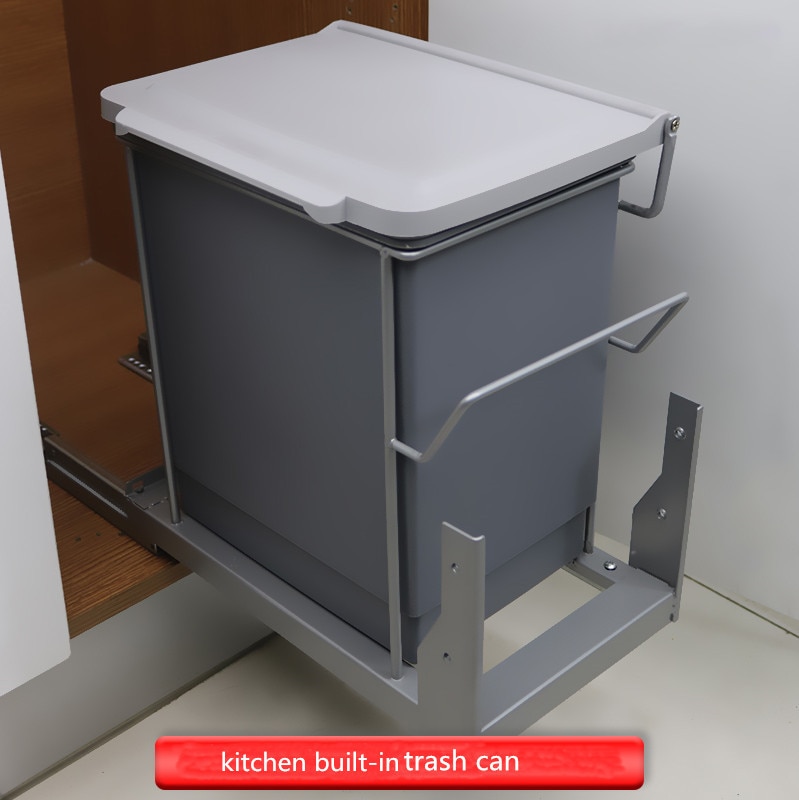 Built In Kitchen Trash Can Waste Bin Hide Style Pull Out Dustbin Modern   Ebab6222fa1efb52fdc5dbeaecc09542