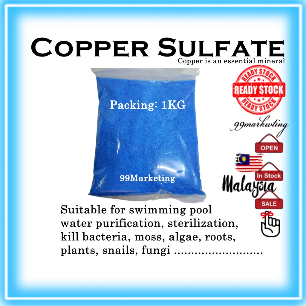 1KG Copper Sulfate Sulphate Kuprum Sulfat Blue Pigment bacteria algae