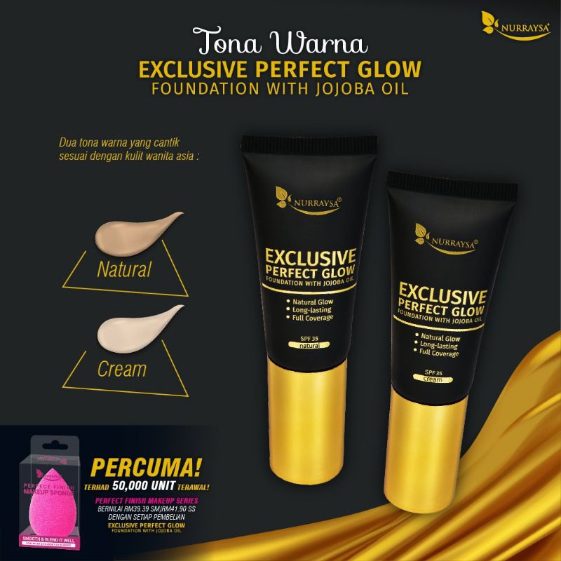 Glowing Cream Foundation Nurraysa Original Hq Shopee Malaysia