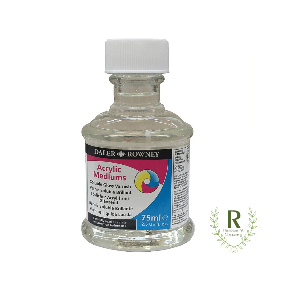 Daler Rowney System3 Acrylic Mediums Soluble Gloss Varnish 75ml
