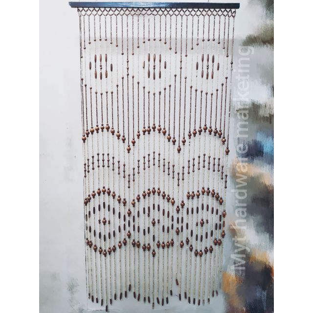 Wooden Bead Curtains Door Window Curtain Shopee Malaysia