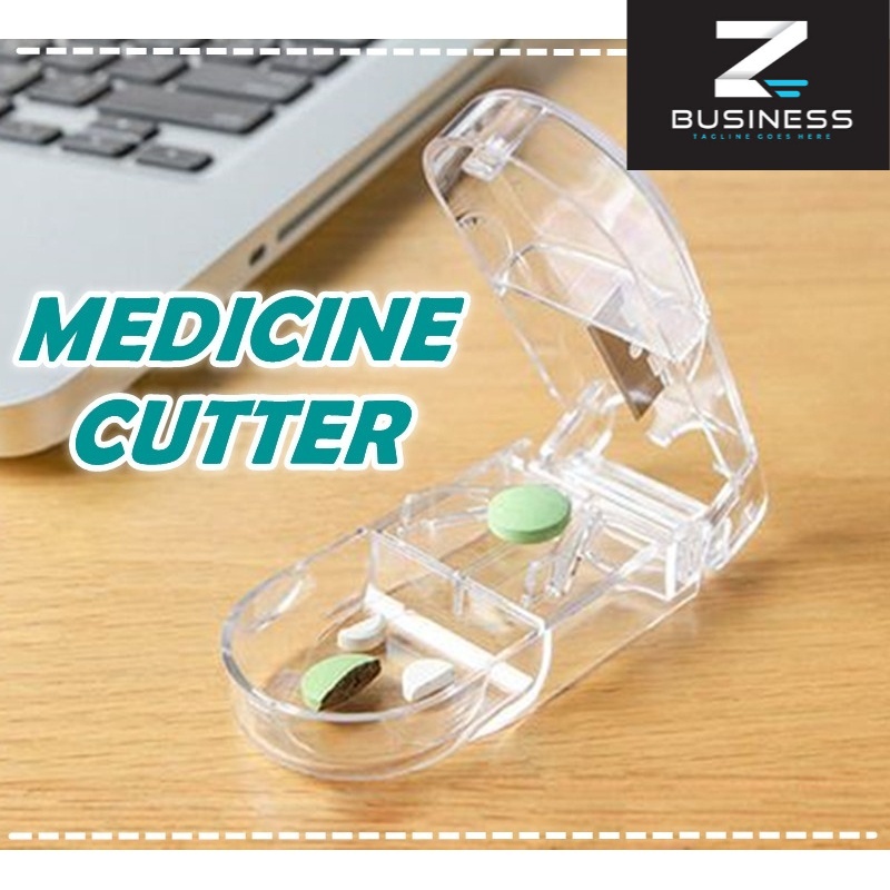 Portable Medicine Cutter Pill Cutter Box Tablet Splitter Storage Case