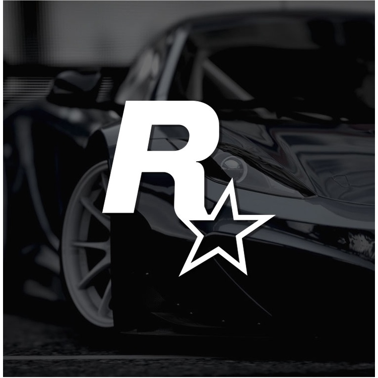 P-a488.Car Sticker JDM Modified Video Game Merchandise GTA5 Speed R Star Car Sticker Triangle Window Sticker Fuel Tank Cap Sticker