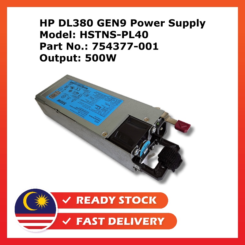 754377001 HPE DL380 GEN9 500W Server Power Supply PSU HSTNSPL40380