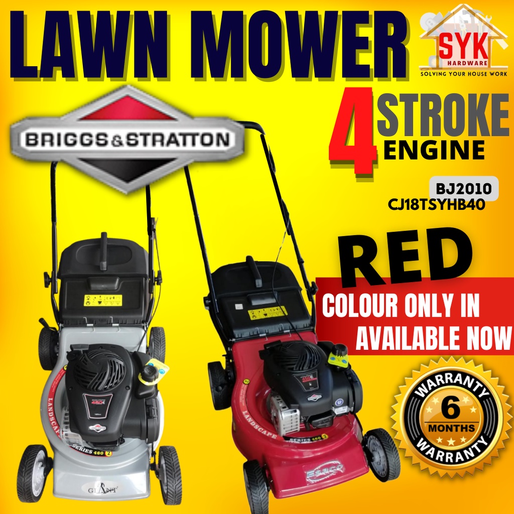 SYK Briggs & Stratton (B&S) Series 460 18" BJ2010 Hand Push Lawn Mower Lawn Mover Mesin Potong Rumput - CJ18TSYHB40