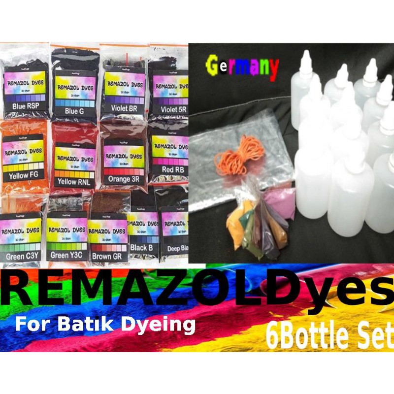 BELI SEKARANG!! ??DYE SET PERMANENT REMAZOL FABRIC TIE-DYE KIT 6 ...