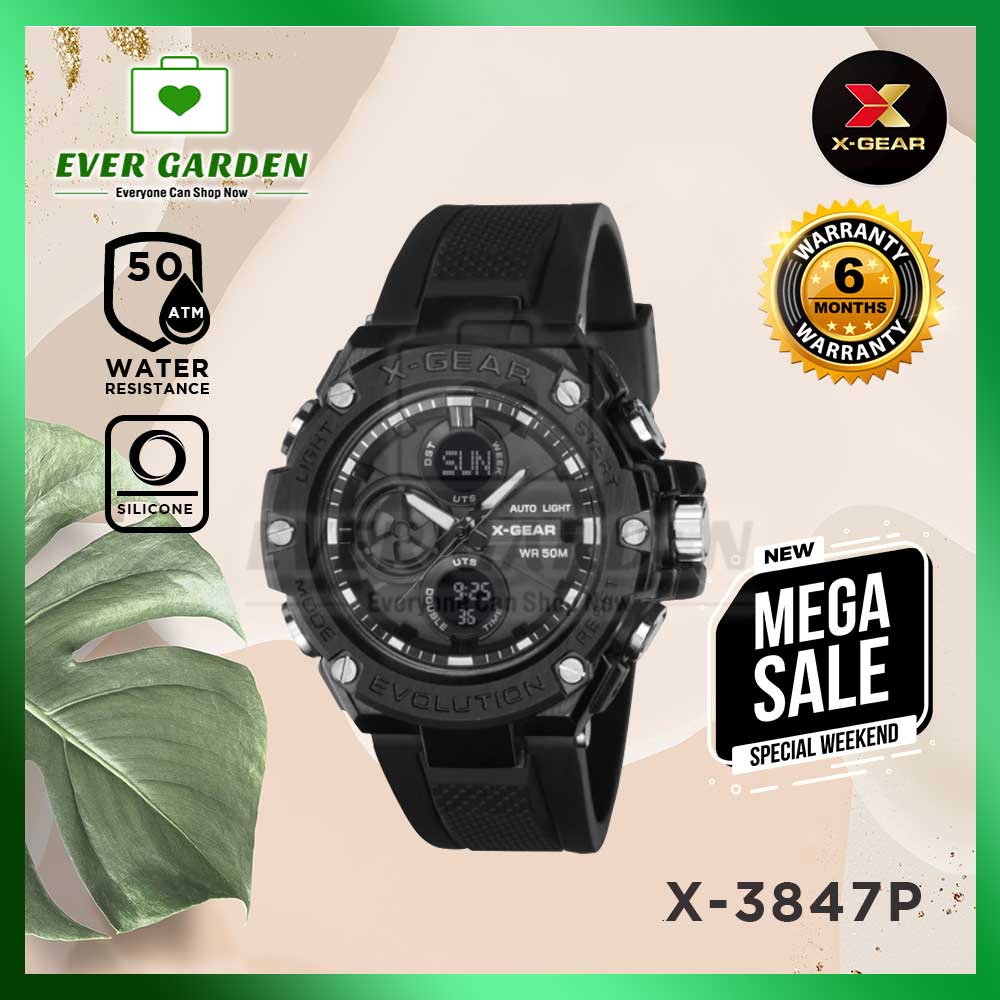 Evergarden XGear M3847P Sport Watch Men Digital Military Dual