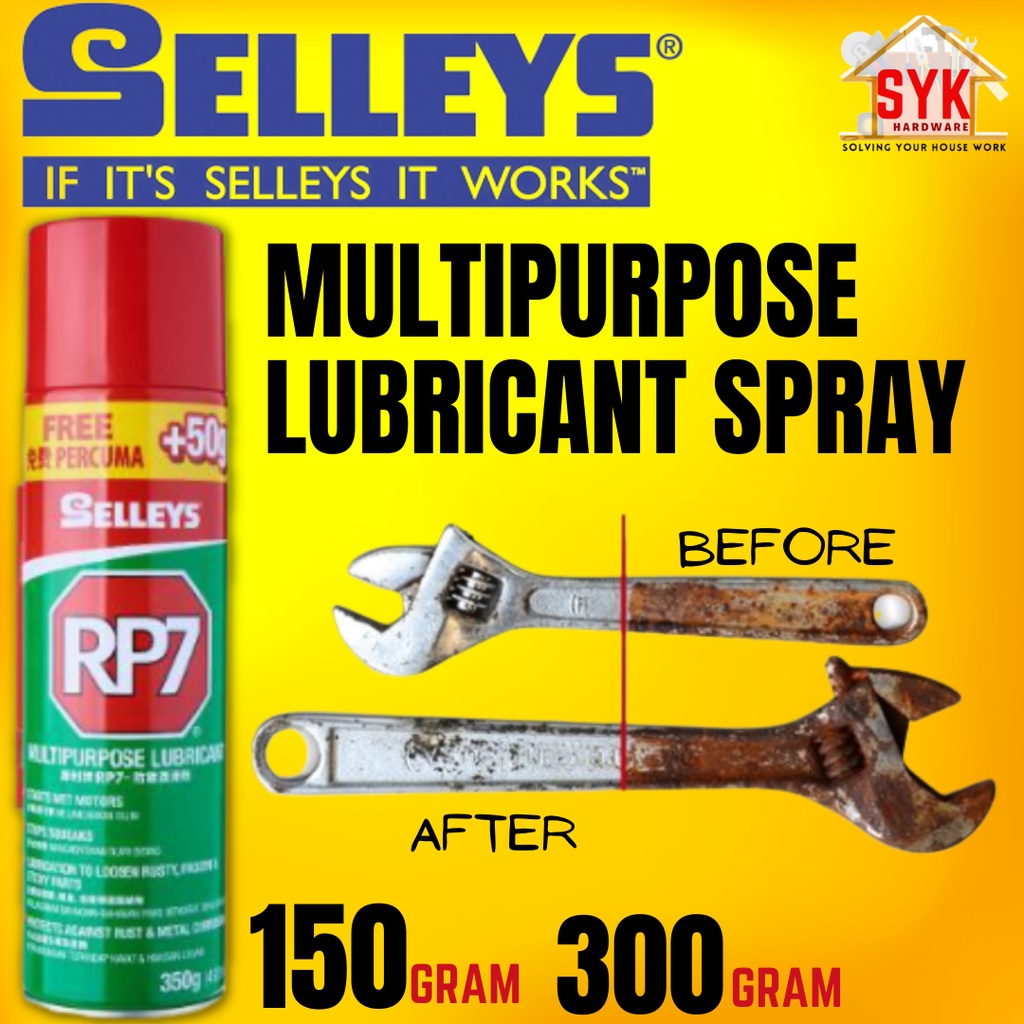 SYK Selleys Rp7 Multi Purpose Lubricant Spray Hinge Rust Prevention
