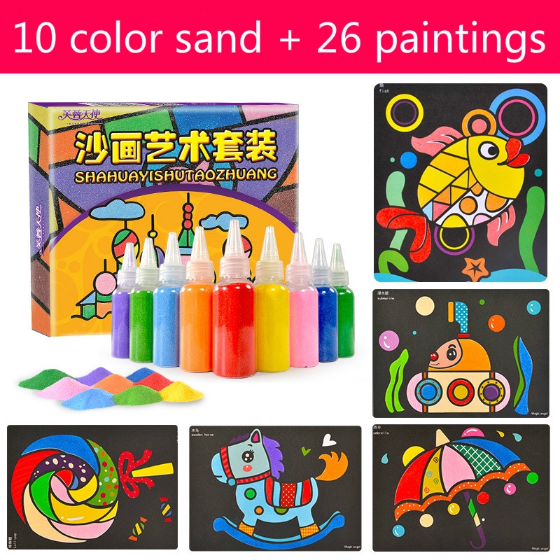 colored sand painting toys