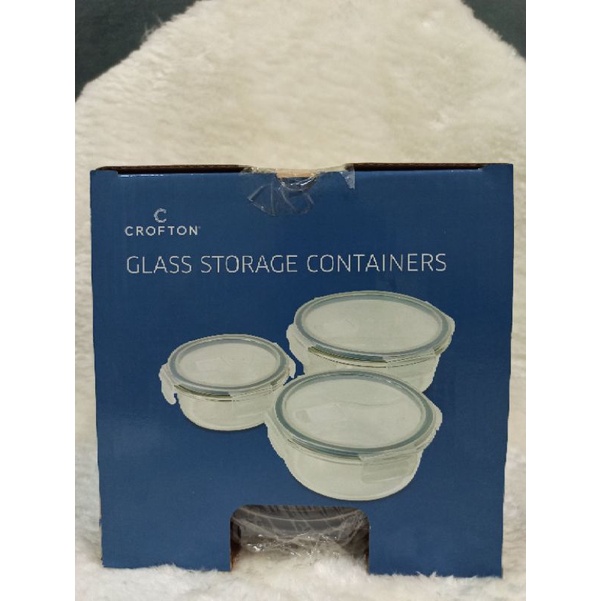 Crofton Glass Storage Containers ( Round Shape Grey) Shopee Malaysia