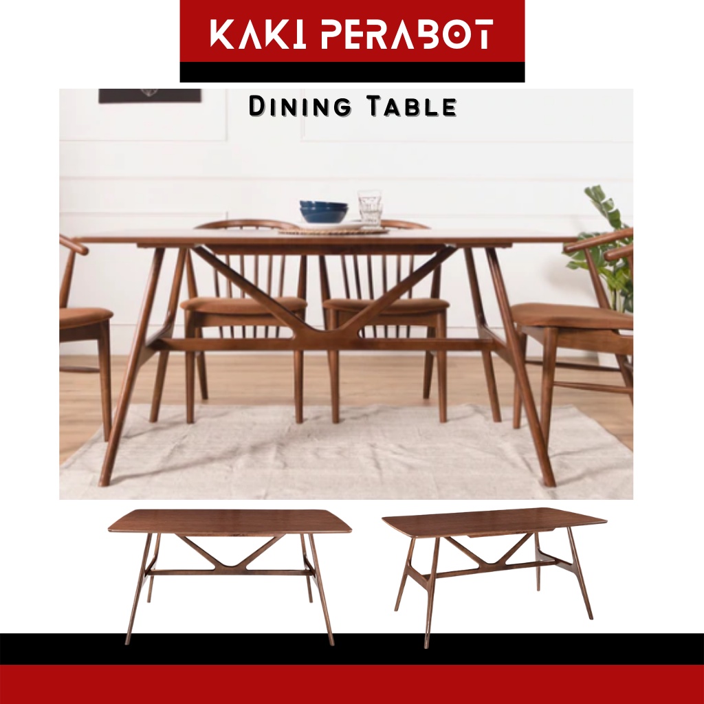 KP EMILY 5 Feet Dining Table 4 Seater 6 Seater Dining Table Meja Makan