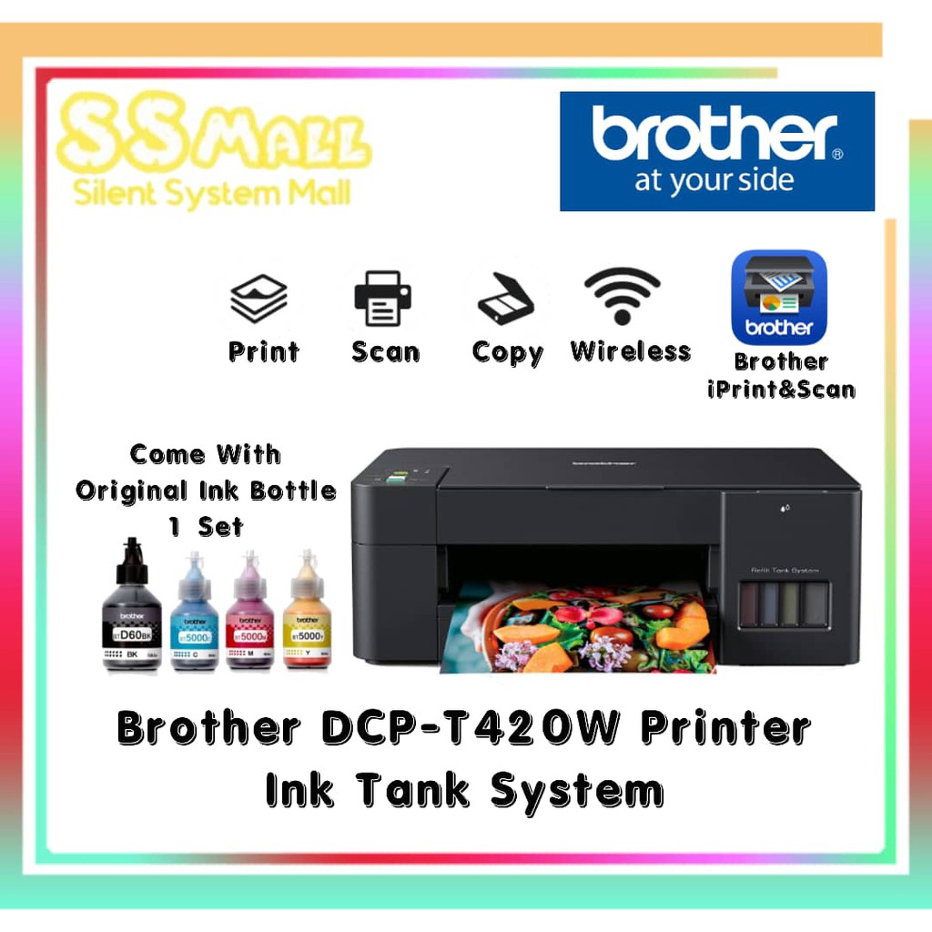 Как подключить принтер к wifi brother dcp t420w