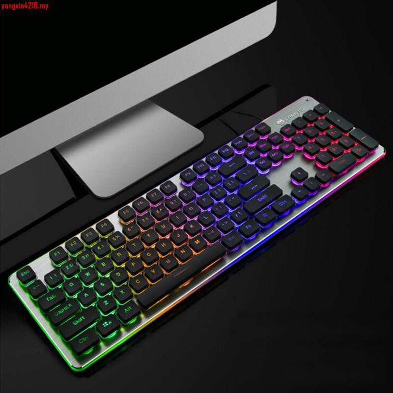 Woldu Mechanical Feel Keyboard Usb Cable Keyboard Computer Keyboard Game Luminous Keyboard Home Office Computer Shopee Malaysia