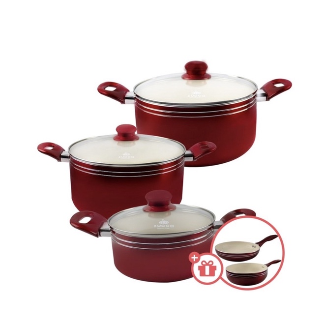 ZUCCA Majestic Red Pot Set