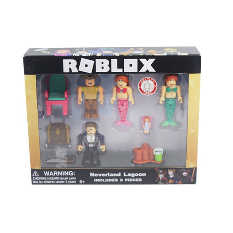 Roblox Neverland Lagoon Mini Action Figures Set Mermaids Game Toys Kids Gifts Shopee Malaysia - rock out by the sea roblox video game characters pirate neverland lagoon 2 pack action figures mermaid exclusive virtual code accessories punk
