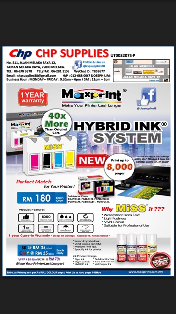 hybrid ink system