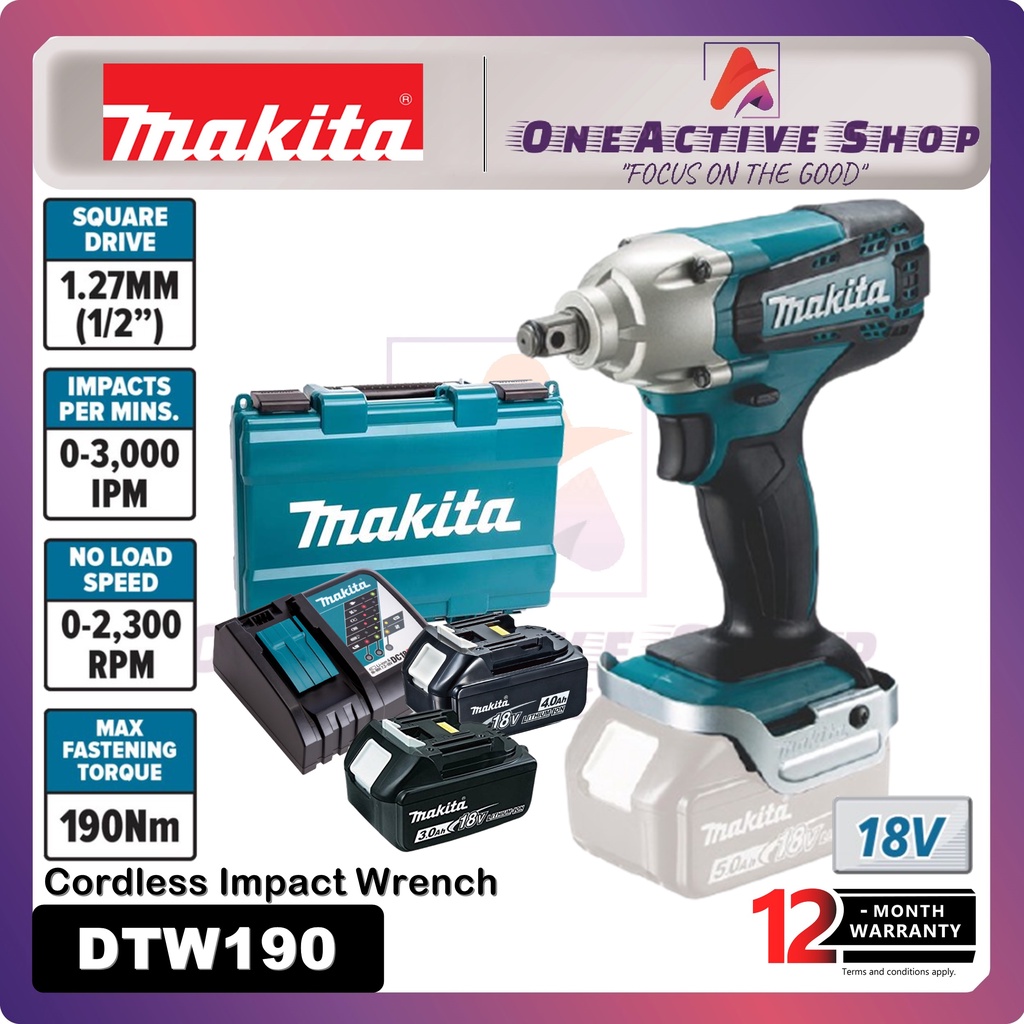 MAKITA 18V Cordless Impact Wrench DTW190 1 Year Warranty ( MAKITA IMPACT WRENCH DTW190Z