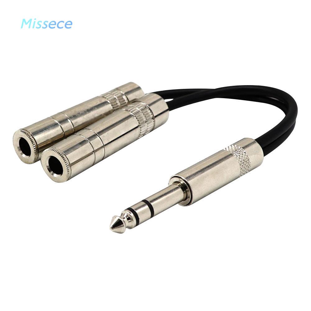 Audio Cables And Adapters 2x 14 635mm Male Plug To Dual 635mm Female Jack Stereo Audio 7614