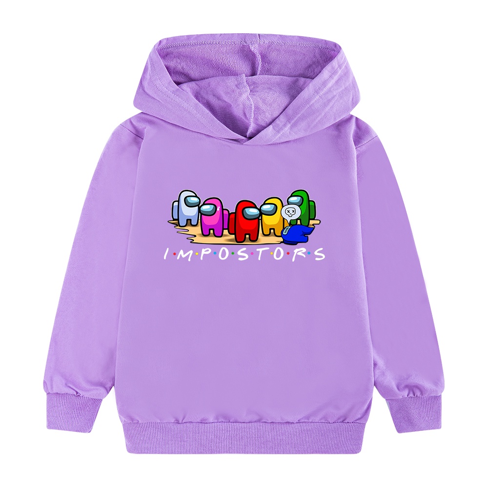 Premium Multi Game Among Us Cartoon Kids Hoodie Long Sleeve Loose Hooded Pullover Sweatshirt Boys Girls Have Versatile - Image 5