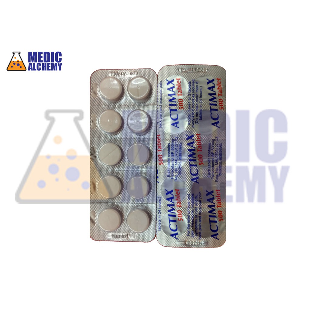 Ready Stock Actimax 500 Paracetamol 10 S Shopee Malaysia