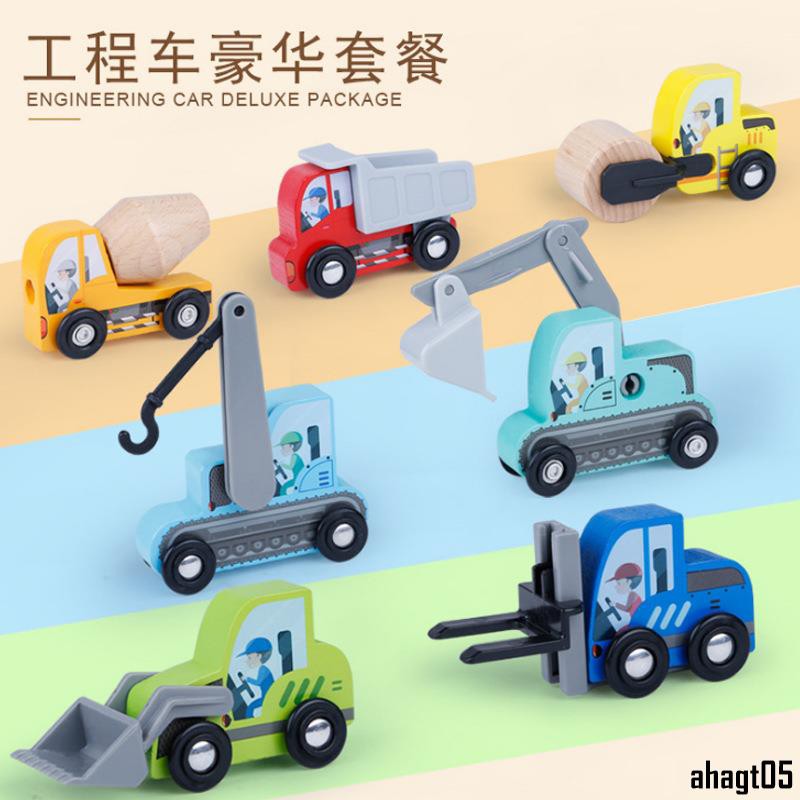 wooden pull back cars