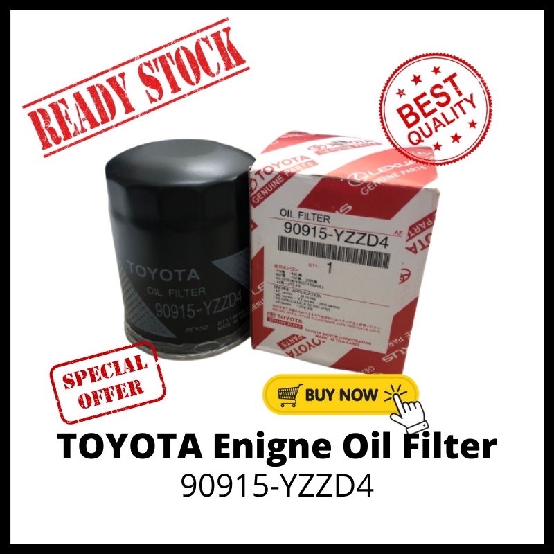 Toyota Engine Oil Filter Fortuner , Hilux, Hiace , Land Cruiser OEM Spare Part 90915YZZD4