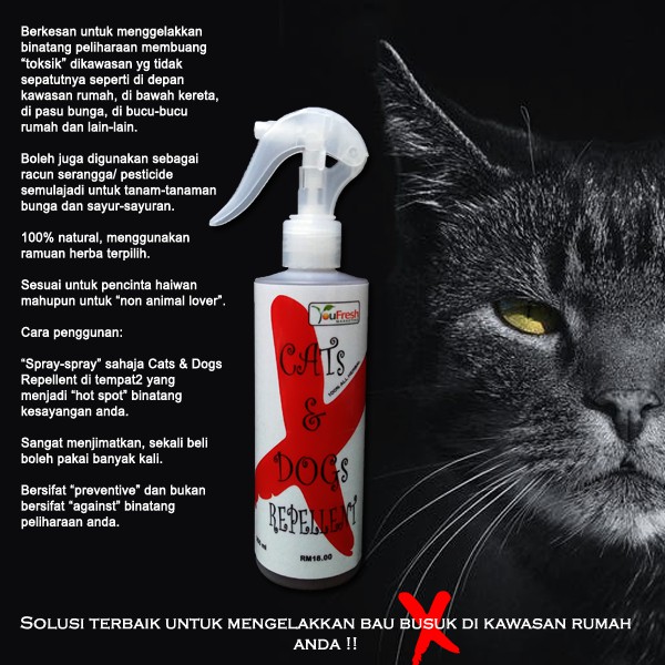 Repellent Spray 100 ml untuk Masalah Kucing u0026 Anjing Cats and Dogs 