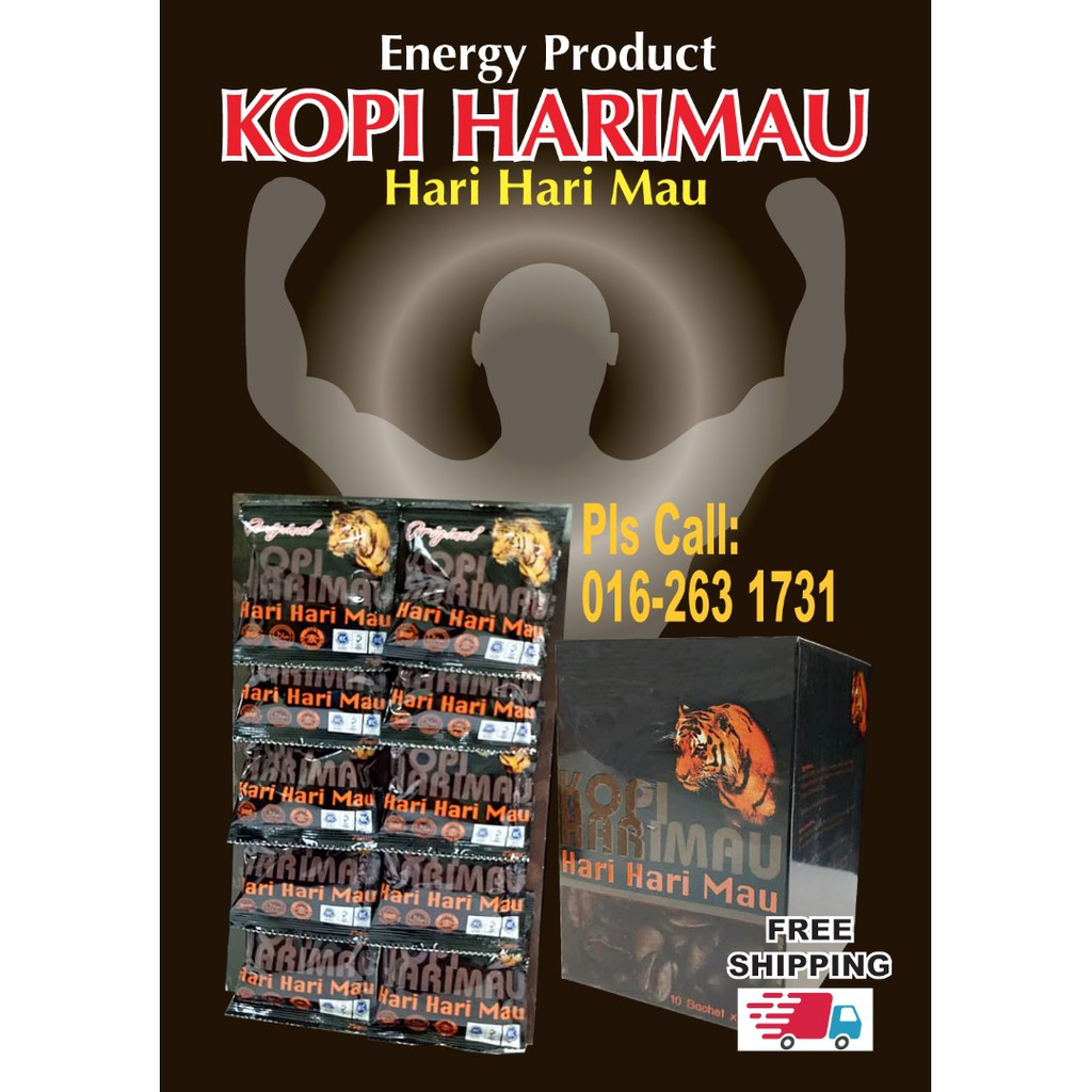 **READY STOCK** KOPI HARIMAU ORIGINAL HARI HARI MAU [25GM x 10 PACKET