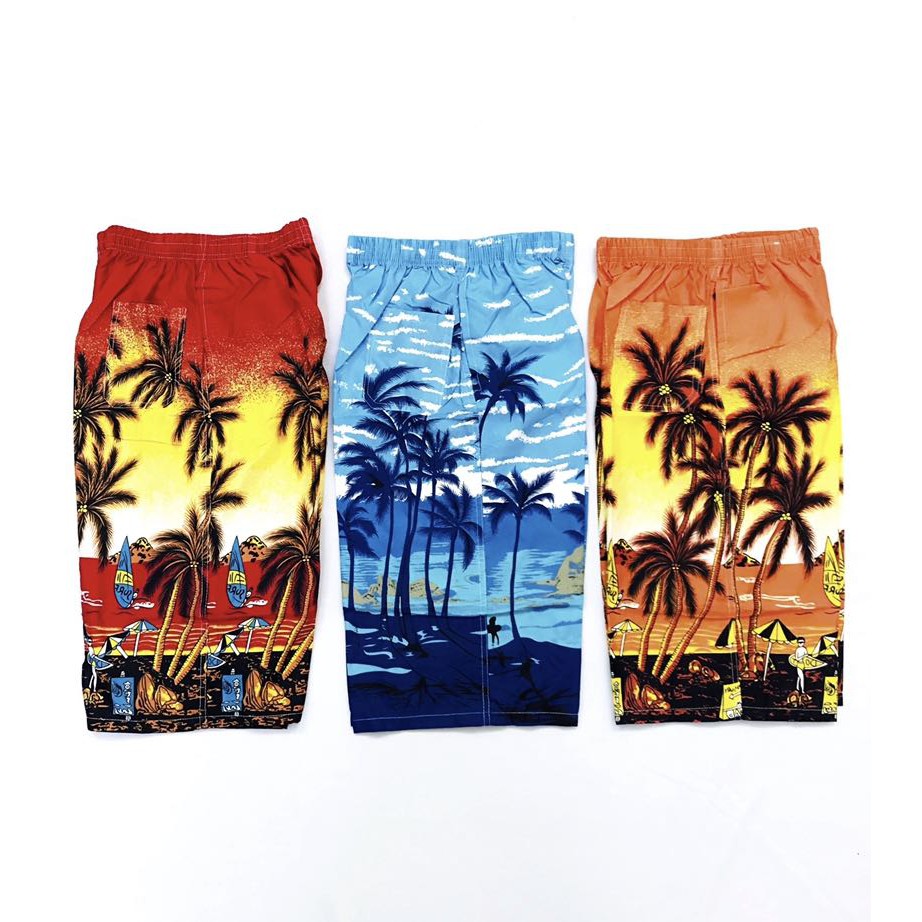 Hawaii 3/4 Short Pants 沙滩裤  SIZE : FREE ( P4062 ) - RANDOM [ Beach 3/4 PANTS ]