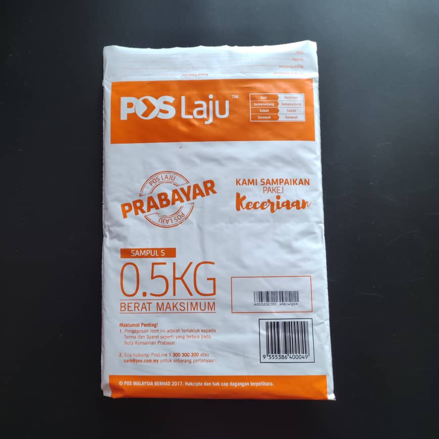 POSLAJU SAMPUL PRABAYAR / PREPAID ENVELOPE (S) ORANGE / BLUE 0.5KG 