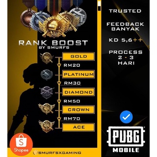 Pubg Mobile Boost Rank To Ace C1s2 100 Safe Shopee Malaysia