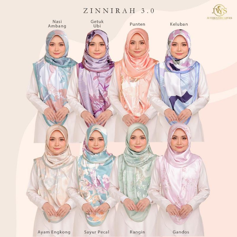 Bawal Satin Zinnirah Edisi Raya by Jutawaniscarves Shopee Malaysia