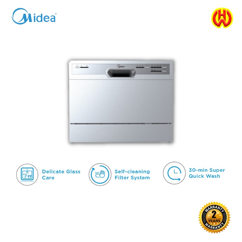 Midea Table Top Dishwasher With 6 Place Settings WQP6-3607