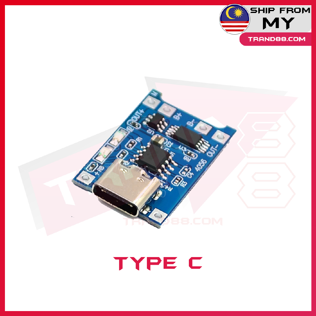 TP4056 Lithium Battery Charging Module with Protection Micro and TypeC