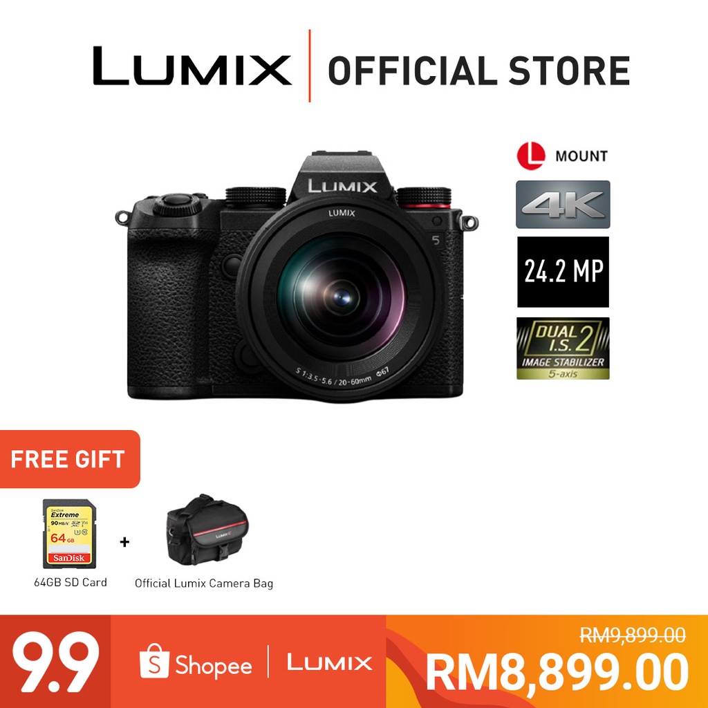 Panasonic LUMIX S5 Full Frame Mirrorless Camera + 20-60mm F3.5-5.6 DC ...