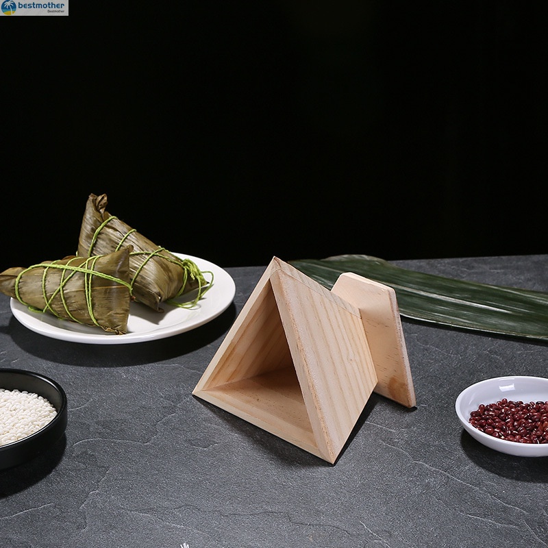 Wooden Zongzi Mould DIY Traditional Chinese Food Rice Dumplings Rice