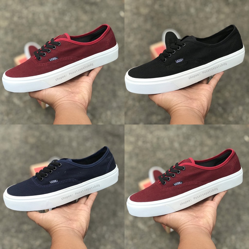 vans authentic mono black white