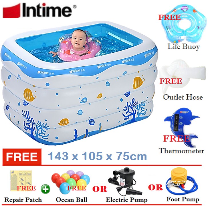 PROMOTION 216A INTEX Inflatable Swimming Pool Safe PVC Bath Basin KOLAM KANAK