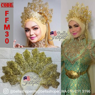 Crown Daun  Kebaya Tarian Melayu Cekak Cucuk Sanggul  