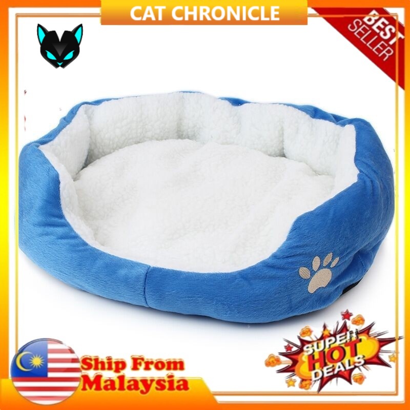Tempat Tidur Kucing Yang Cantik Dan Selesa Comfy And Soft Little Paw Pet Bed Shopee Malaysia