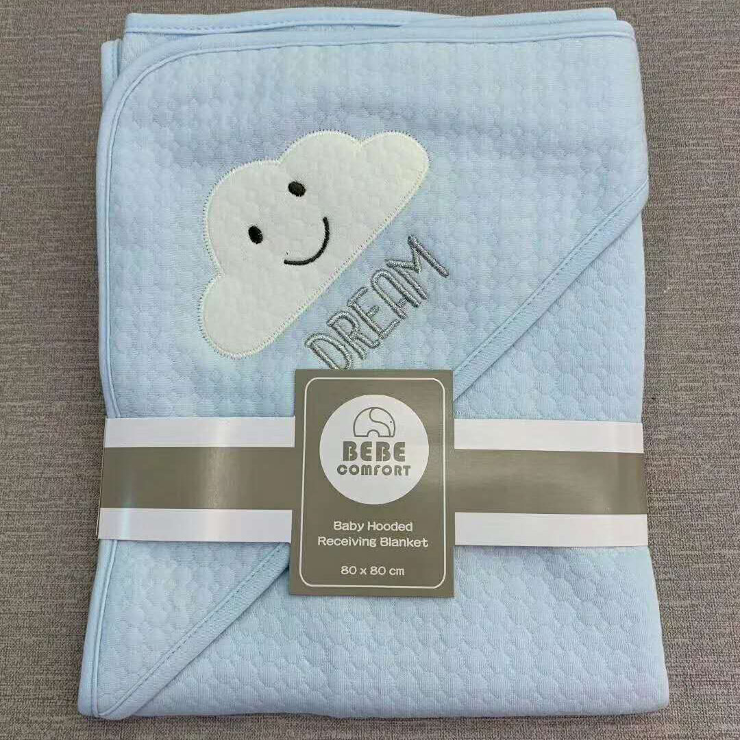 Bebe Comfort Baby Hooded Blanket 80 X 80cm 100 Cotton Baby Blanket Shopee Malaysia