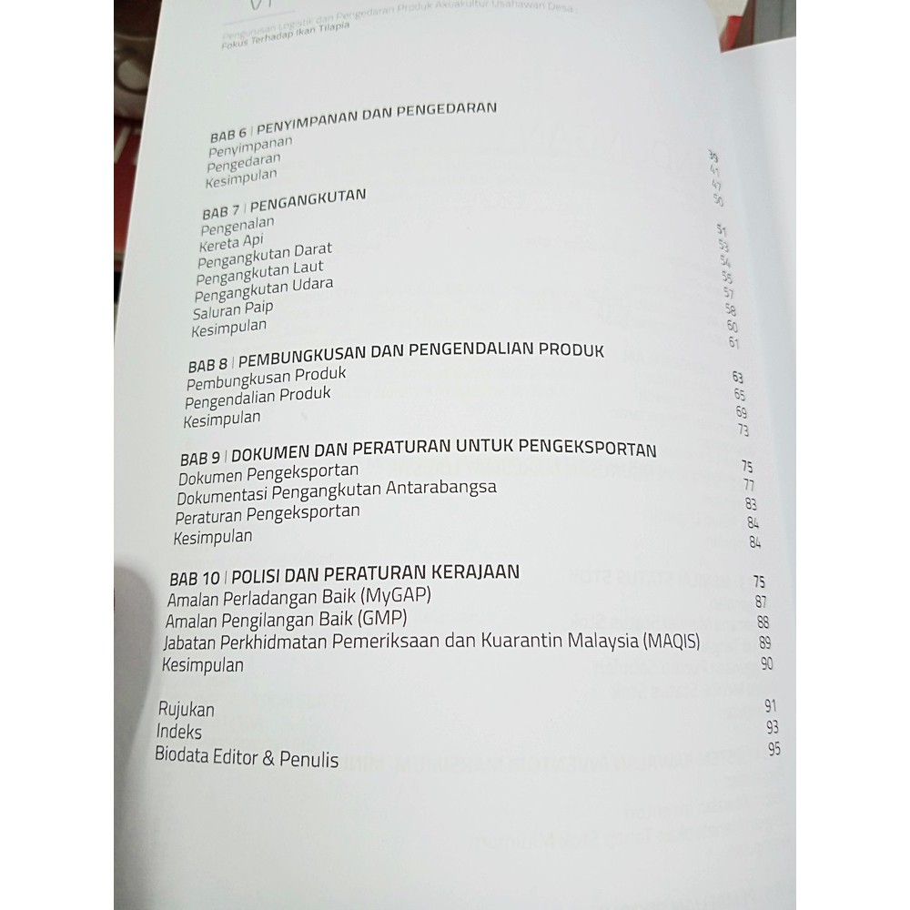 UMK) PENGURUSAN LOGISTIK DAN PENGEDARAN Produk Akuakultur Usahawan 