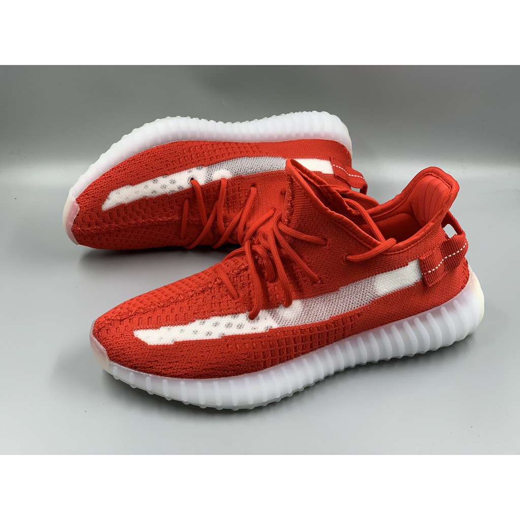 red and white yeezys