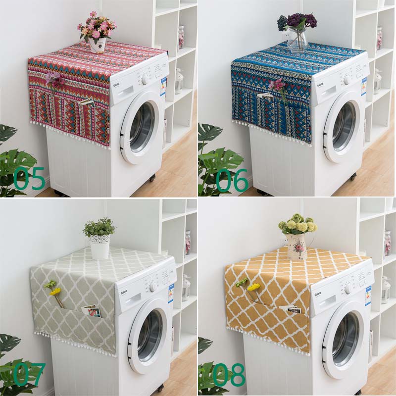 Microwave Oven Dust Cover Washing Machine Dirt Proof Protector W/Pocket Hot