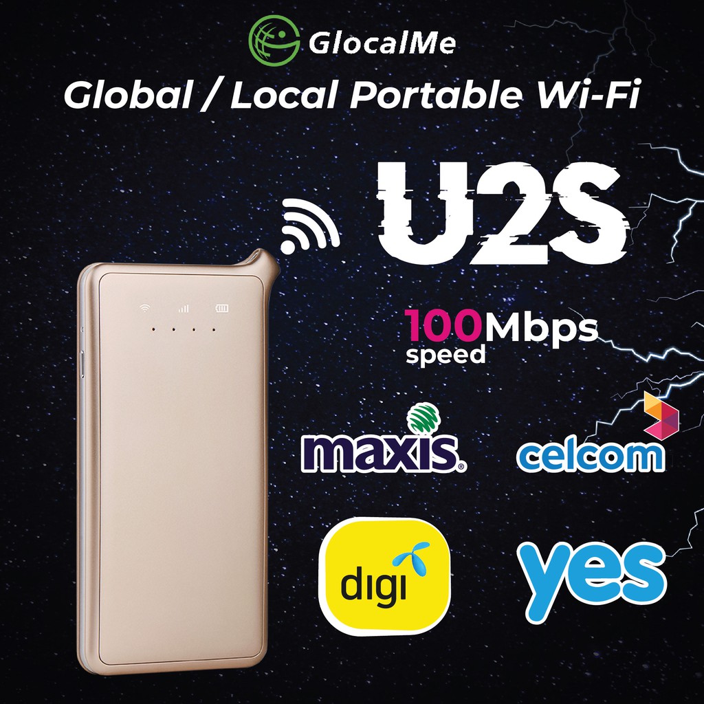 GlocalMe U2S Broadband Mobile WiFi Hotspot Roaming Man 4G Portable Pocket WiFi Hotspot MiFi