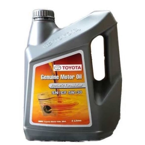 (100% Original) Toyota 5W30 SN/CF Semi Synthetic Engine Oil (4L ...